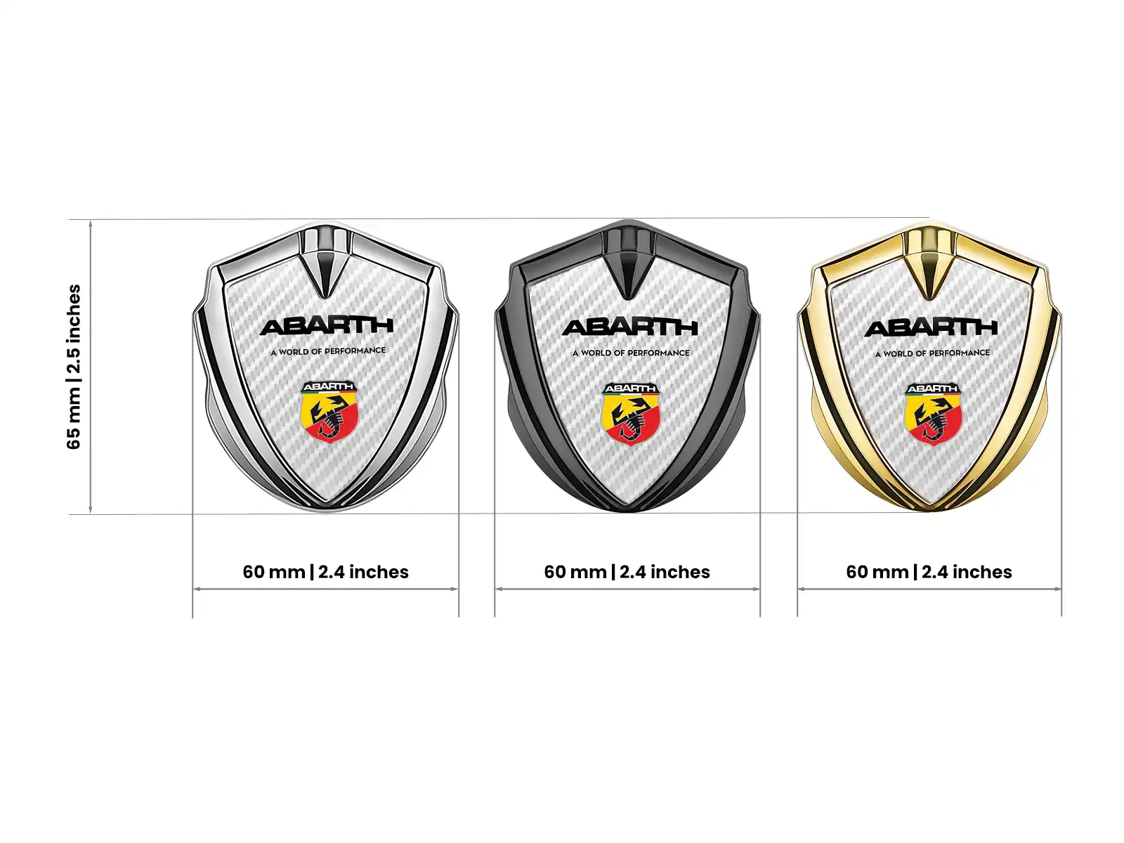 Fiat Abarth Emblema Coche Insignia Minimal Esquema Universal Ajuste